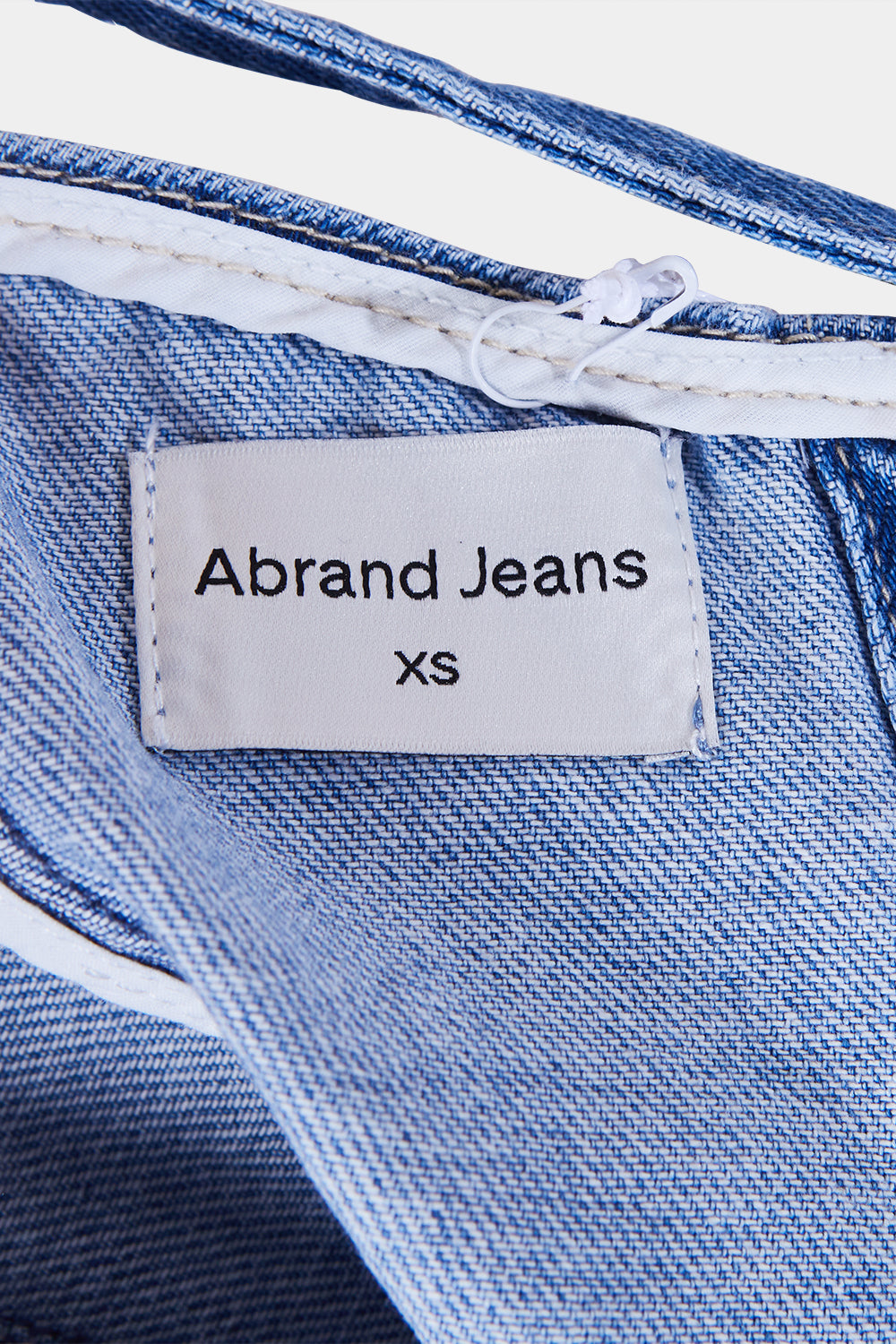 Abrand Jeans Light Blue Denim Tie Back Crop Top