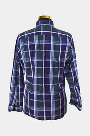 Tommy Hilfiger Navy and Green Plaid Button Down Shirt