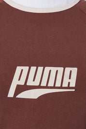 PUMA Brown Retro Print Stretch T Shit
