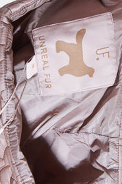 Unreal Fur Beige Quilted Mini Skirt