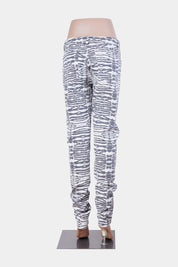 DECJUBA Black and White Zebra Prirnt Skinny jeans