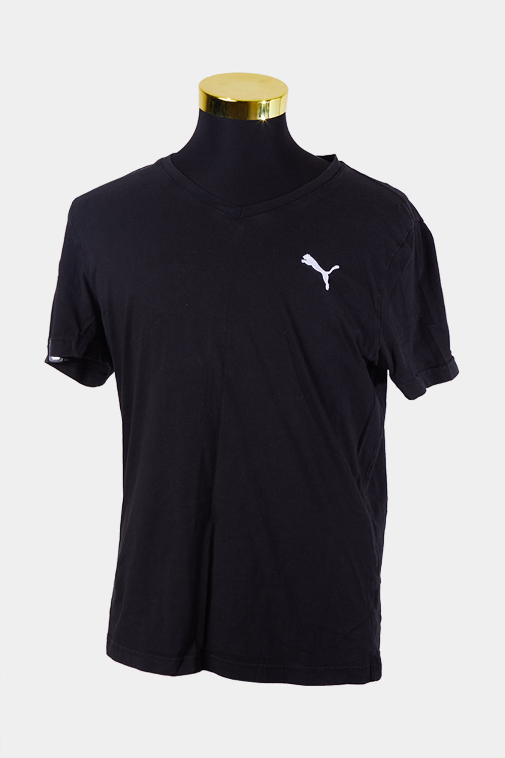 PUMA Black V Neck T Shirt