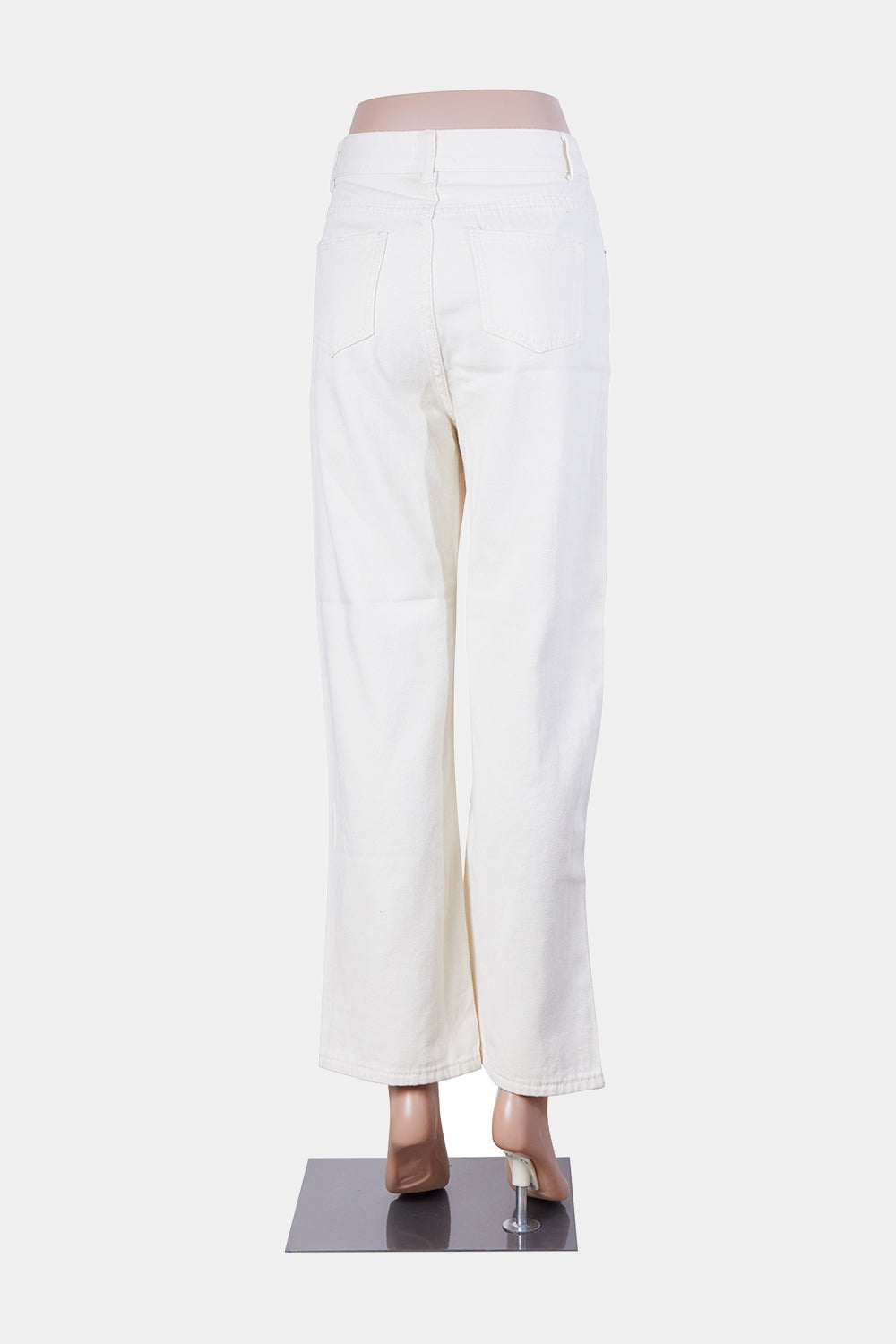 Beginning Boutique Pastel Yellow High Waisted Straight Leg Jeans