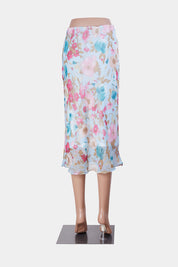 Assorted Brands Pink and Blue Floral Skirt
