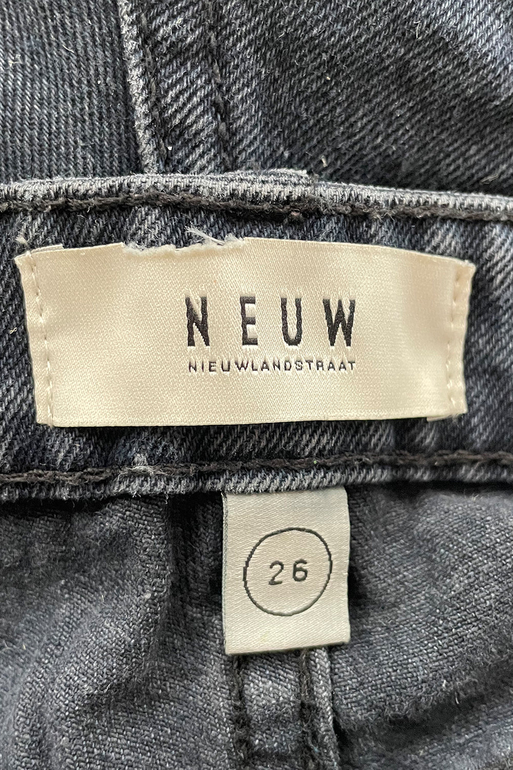 NEUW Washed Black Denim Shorts