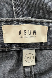 NEUW Washed Black Denim Shorts