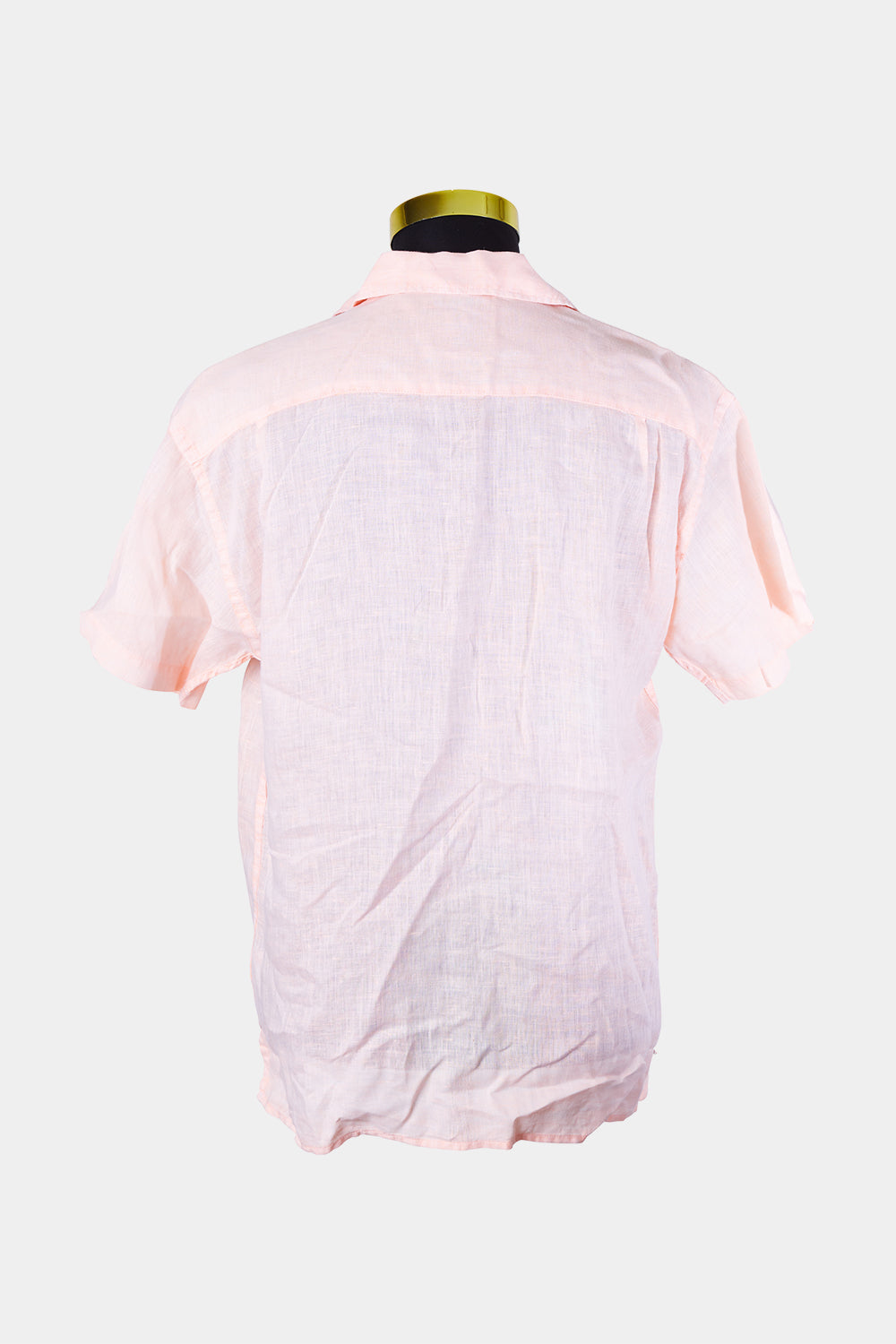 EUROPANN Orange Short Sleeve Button Down Shirrt