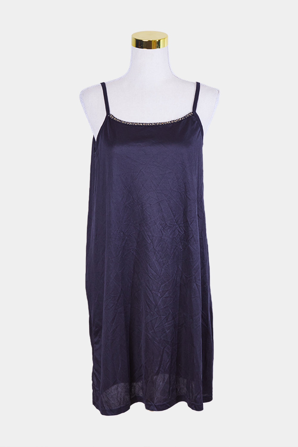 RPS Navy Sequin and Bead Trim Slip Dress