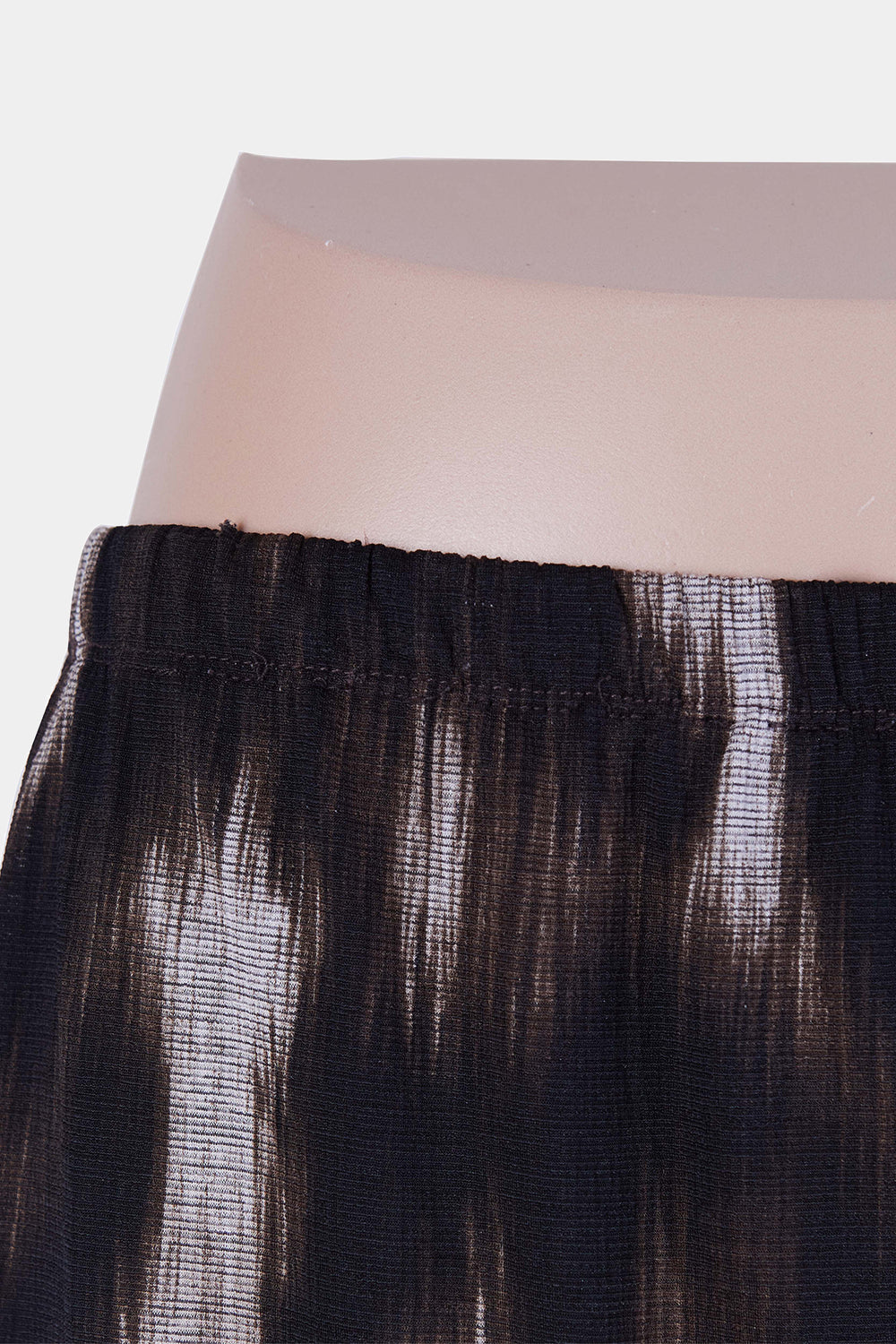 Hammock And Vine Brown and White Pattern Midi Skirt