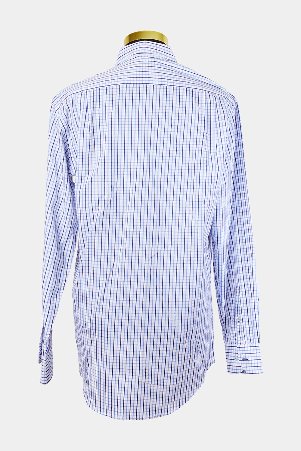 Van Heusen Blue and White Pattern Classic Fit Button Down Shirt