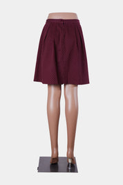 Princess Highway Maroon Polkadot Skater Skirt