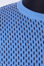 COS Blue Pattern Knit Sweaterr