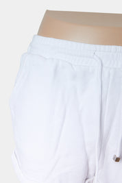 RUNAWAY White Drawstring Shorts