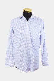 Van Heusen White and Blue Classic Fit Button Down Shirt
