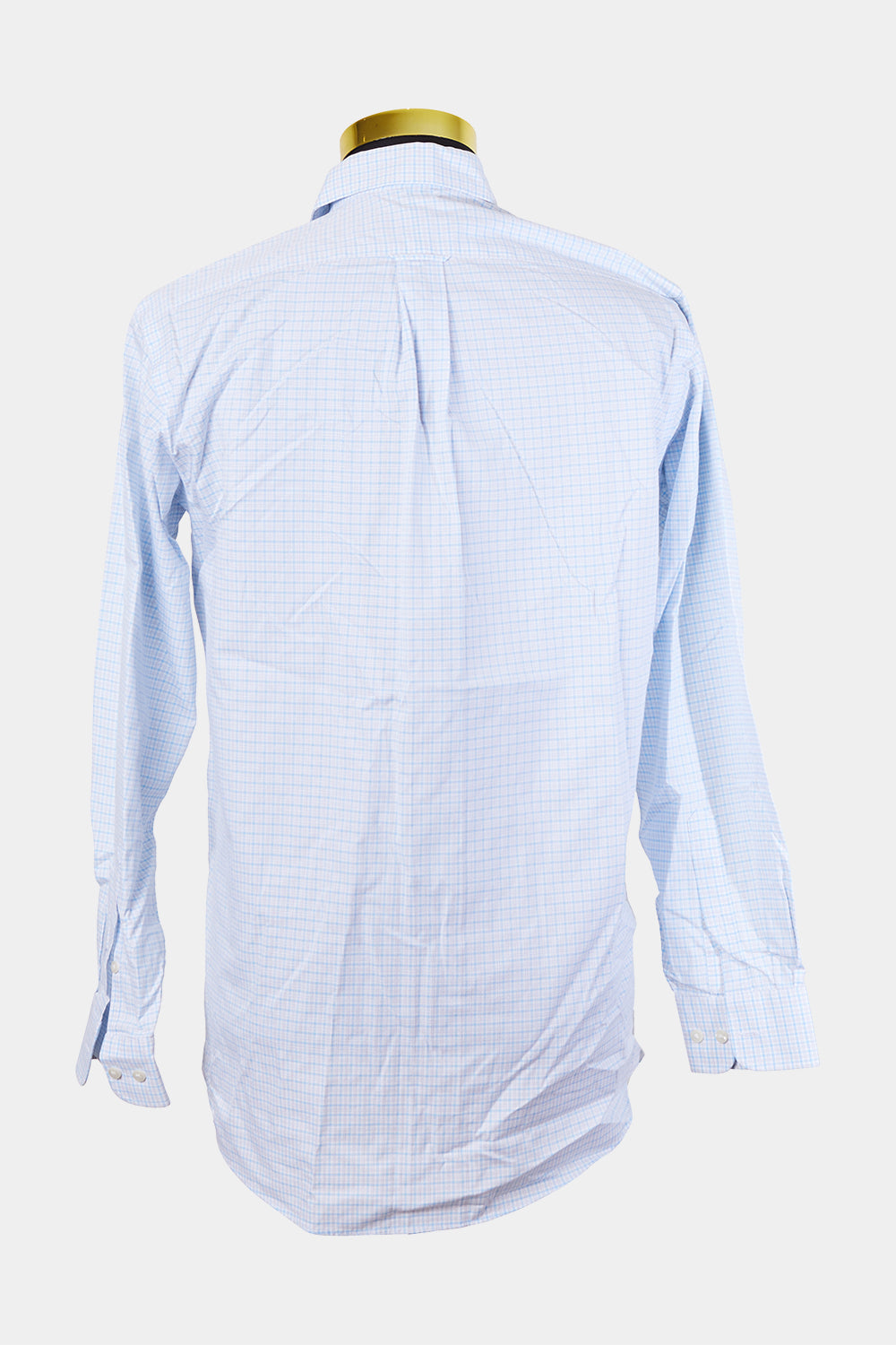KIRKLAND Blue and White Non Iron Extra Long Button Down Shirt