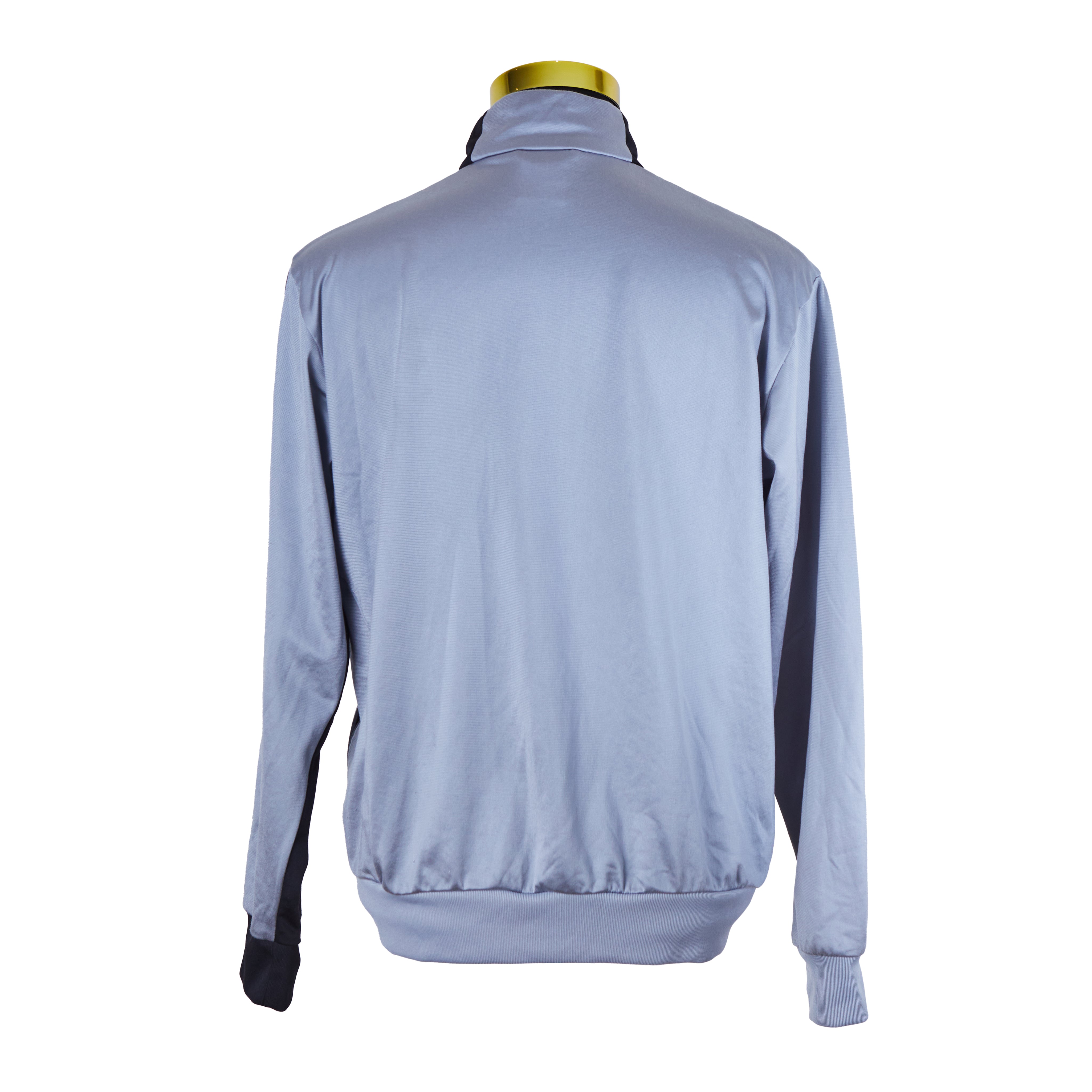 ADIDAS Black, Pale Blue High Neck Zip Up Track Top