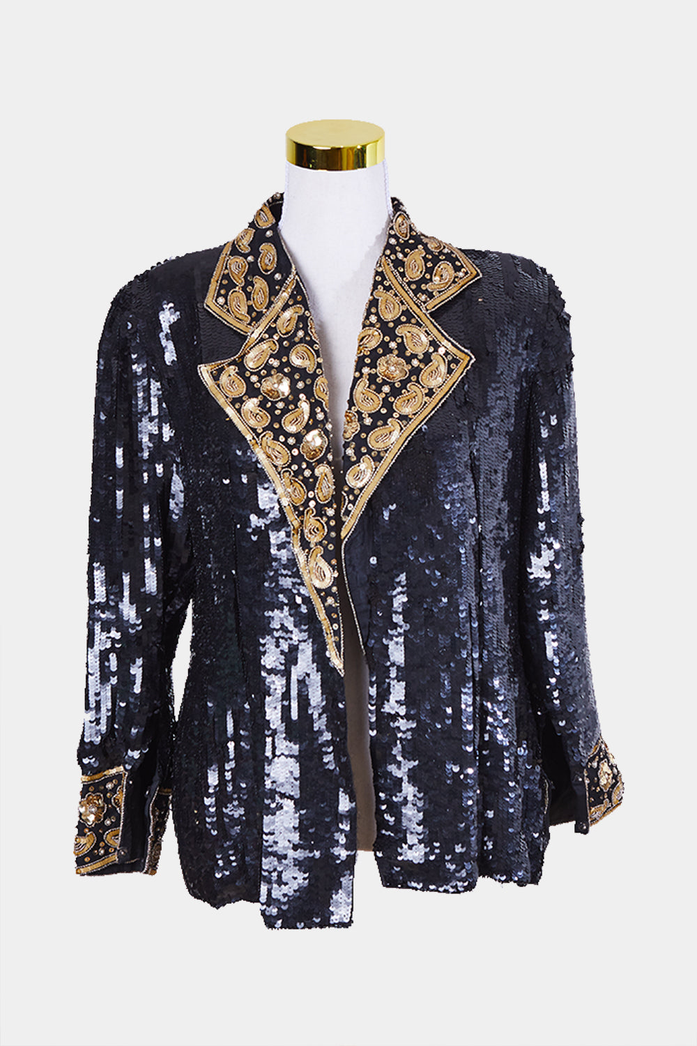 Assorted Brands Black and Gold Sequin Jacket