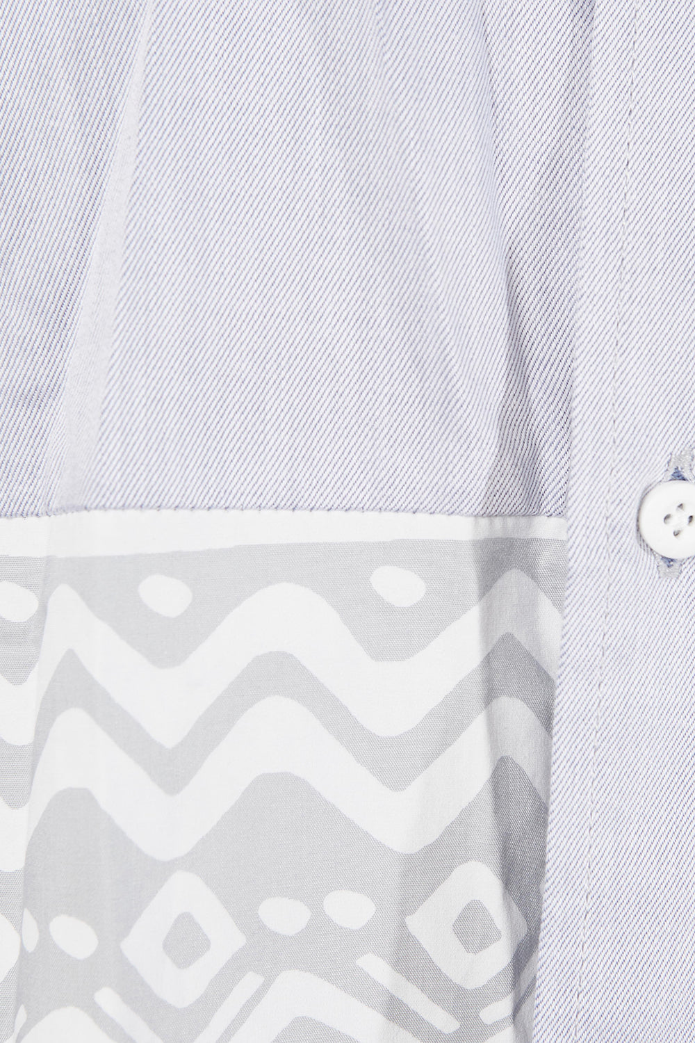 Mr Simple Pale Blue Print Button Down Shirt