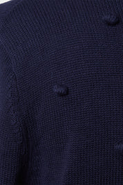 SEED Navy Pom Pom Detail Sweaterr