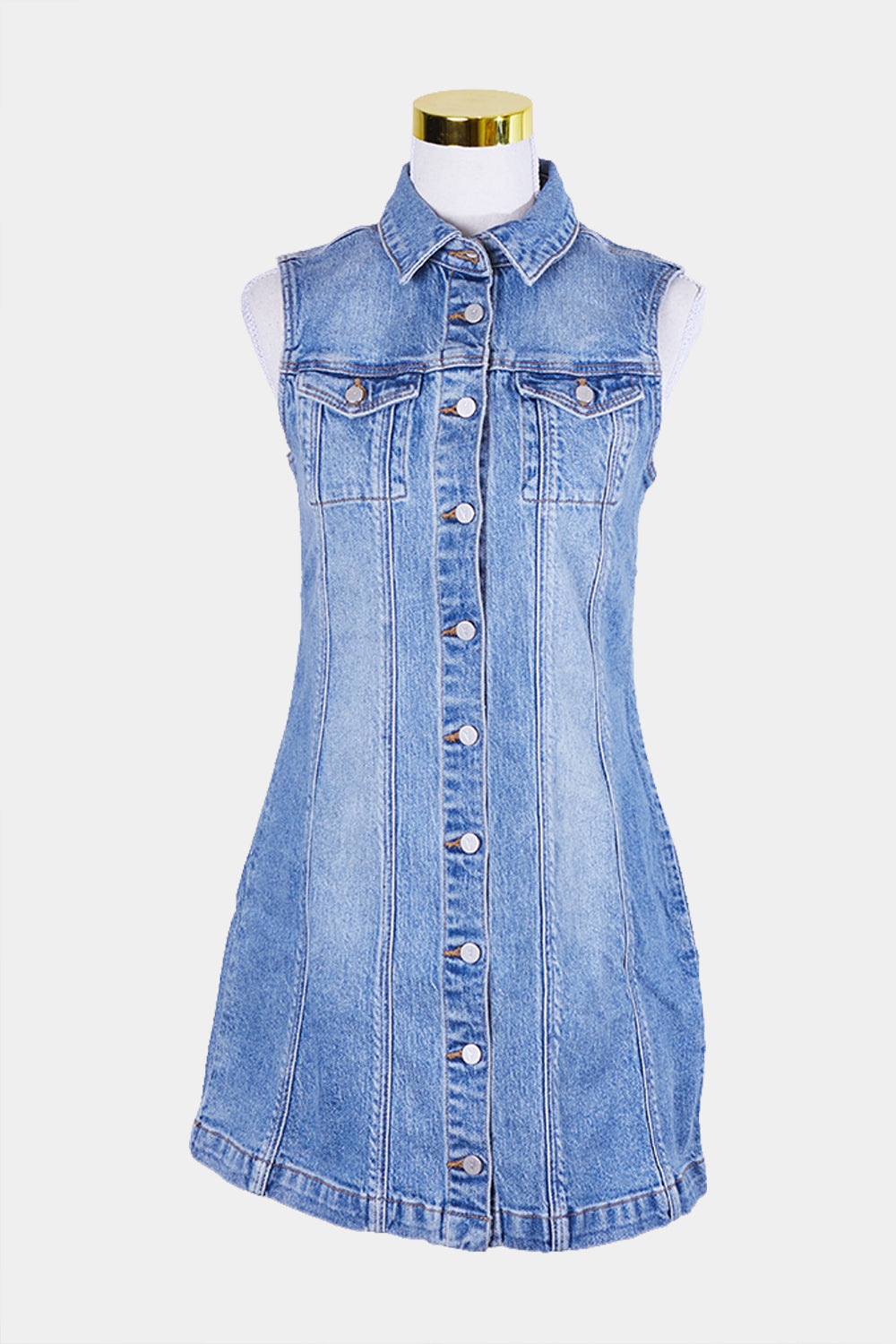 Abrand Jeans Blue Denim Button Down Dress