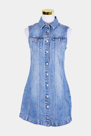 Abrand Jeans Blue Denim Button Down Dress