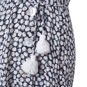 Faithfull The Brand Navy and White Floral Button Down Sleeveless Summer Dresrs
