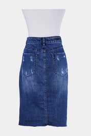 DECJUBA Blue Denim Midi Skirt