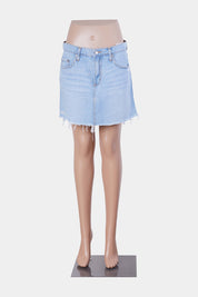 NOBODY Blue Distressed Denim Mini Skirt