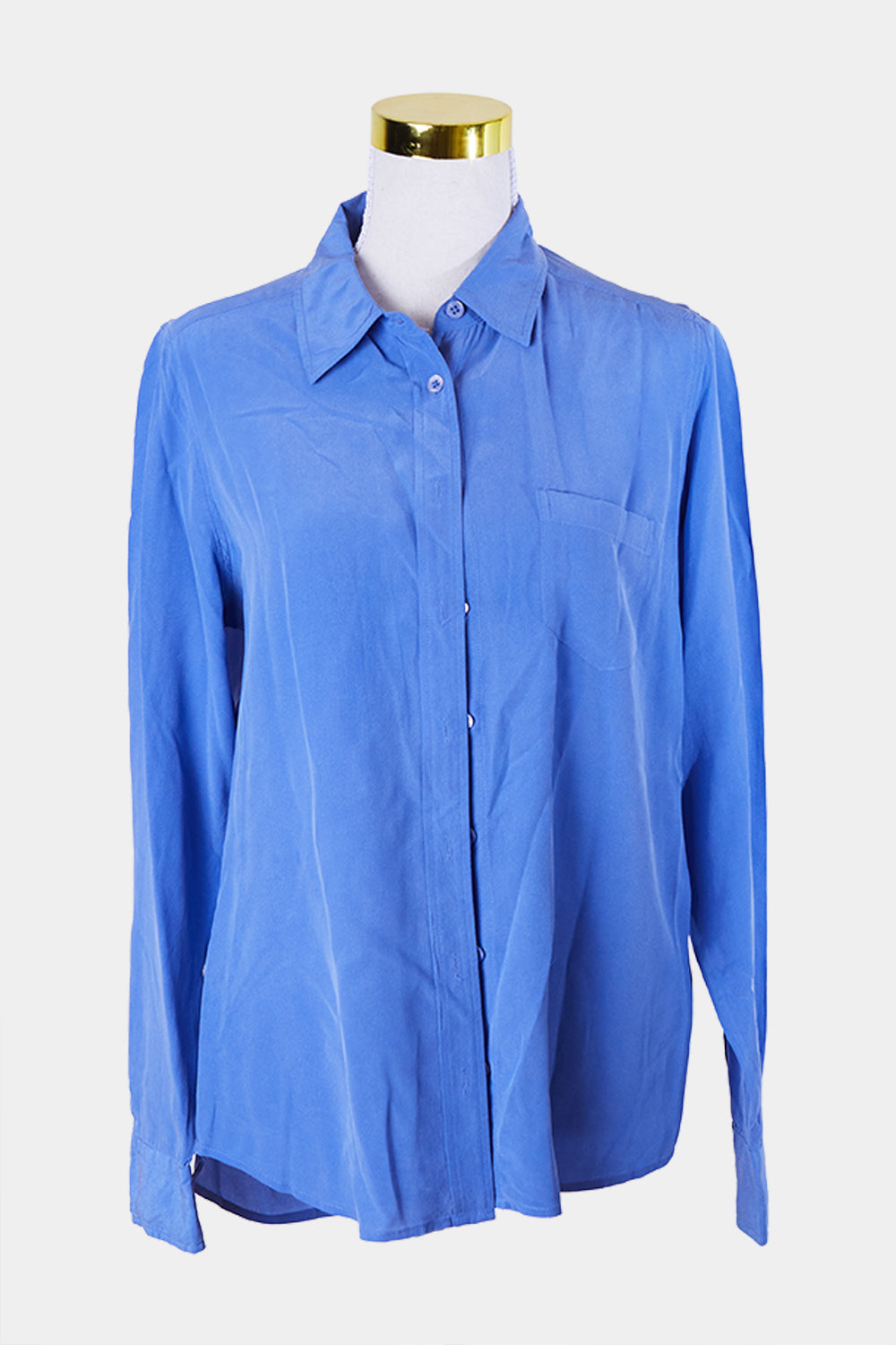 Equipment Femme Blue Silk Button Down Shirt