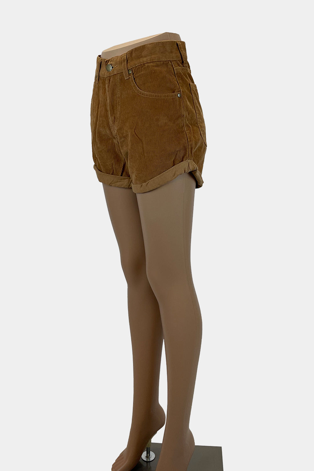 GHANDA Brown Cord Shorts