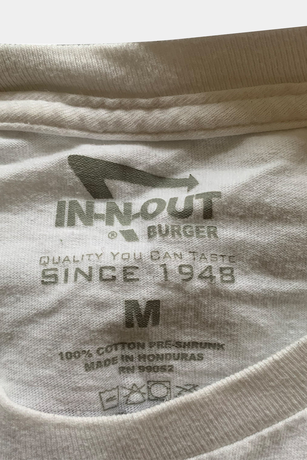 In N Out White Slogan T-Shirt