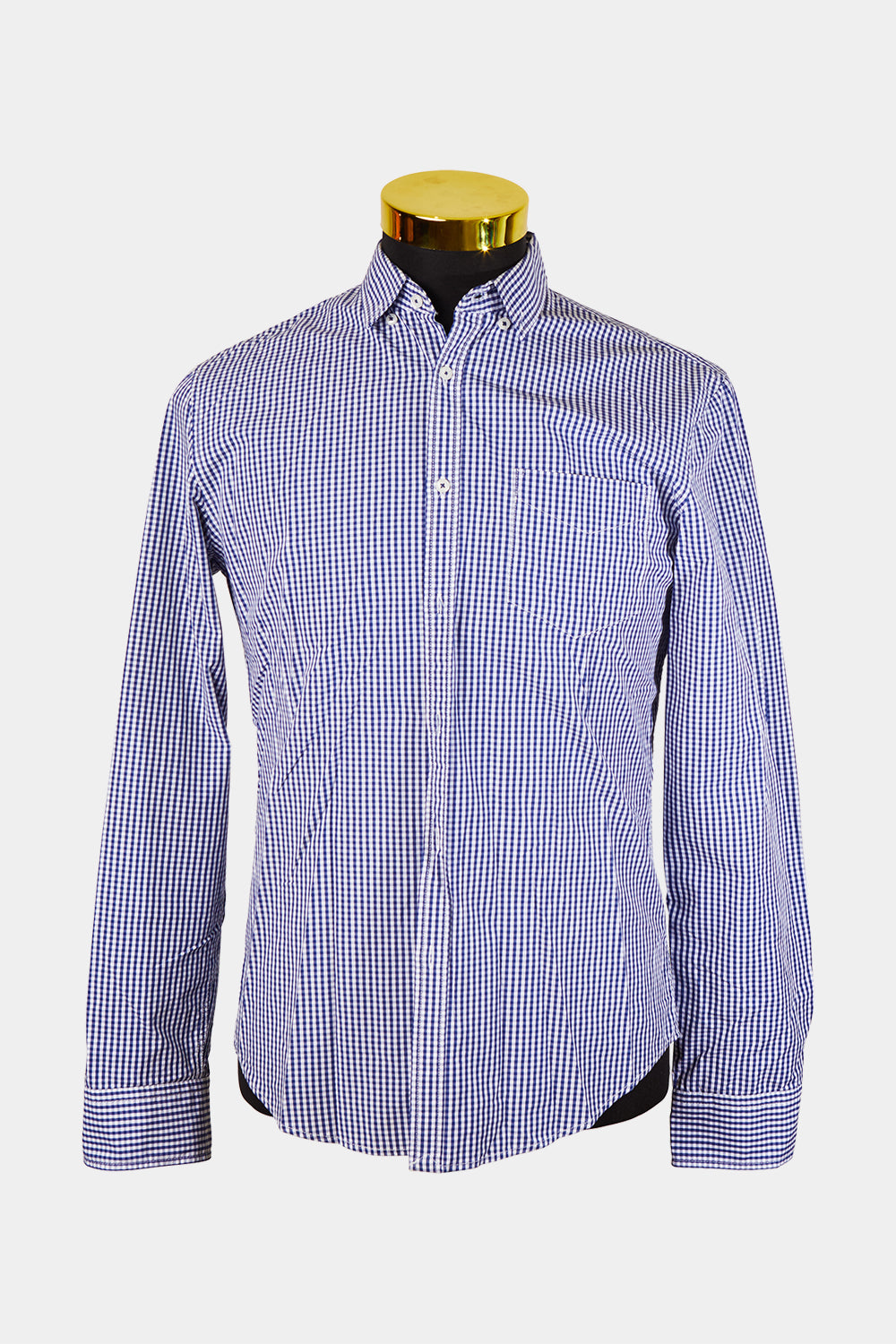 INDUSTRIE Blue Check Button Down Shirt