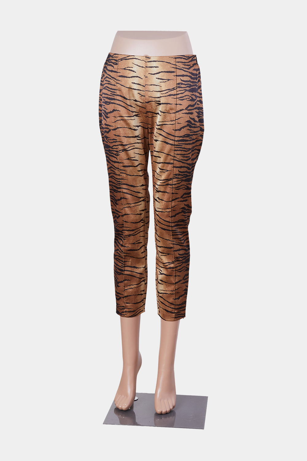 Hansen And Gretel Brown and Black Tiger Print Capri Pants