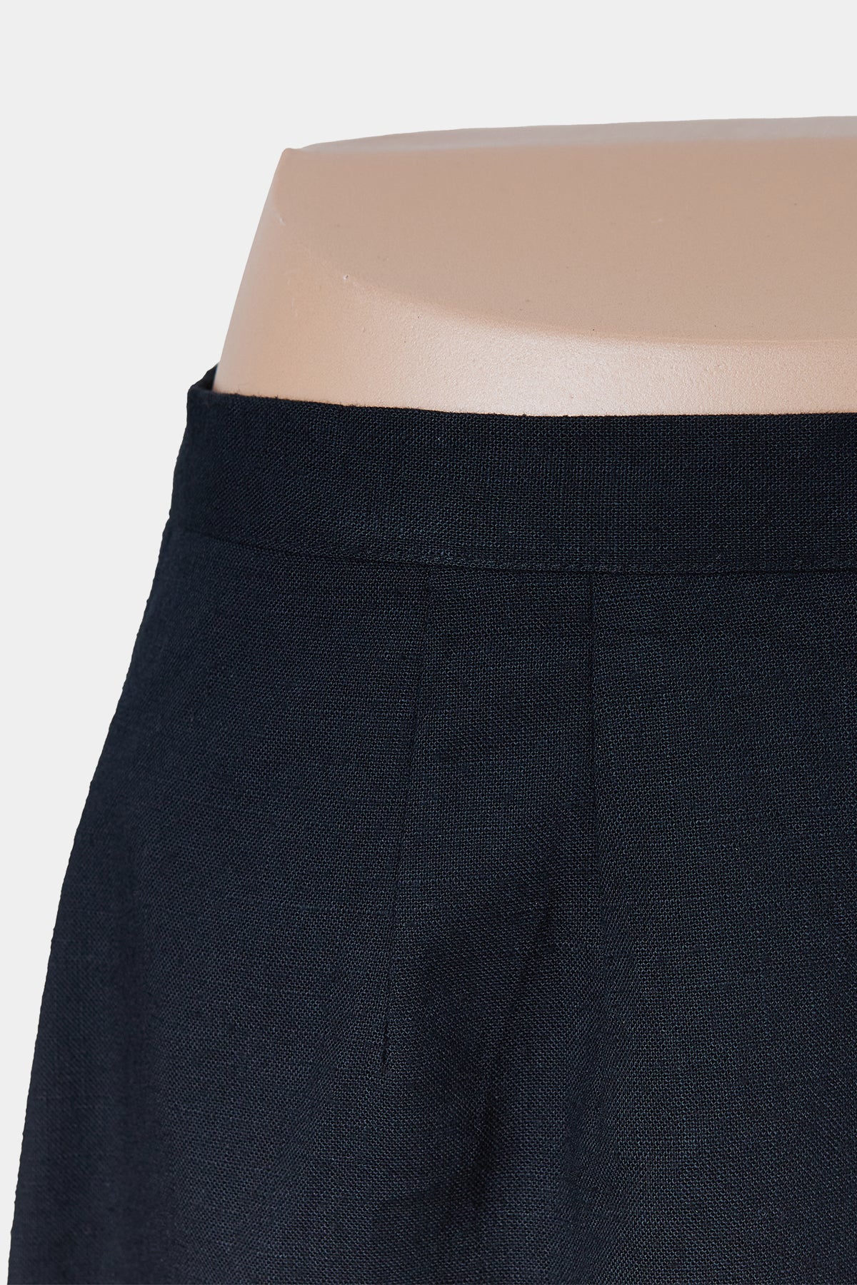 Isaac Hazan Black Linen Pencil Skirt