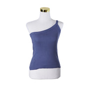 Viktoria And Woods Blue One Shoulder Crop Singlet