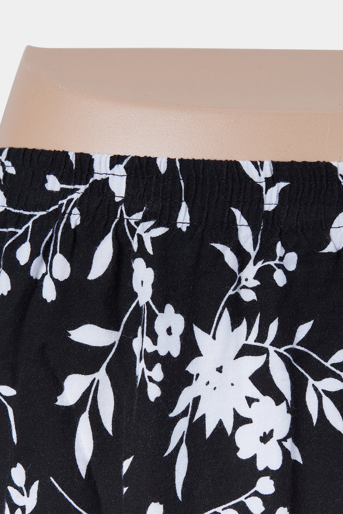 BLAIR Black and Whitte Floral Midi Skirt