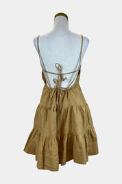 Shona Joy Mustard Tiered Dress