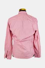 SABA Red and White Pattern Button Down Shirt