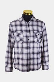 Urban Supply Gray Plaid Flannel Button Down Shiirt