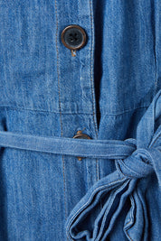 ZARA Blue Denim Button Down Dress