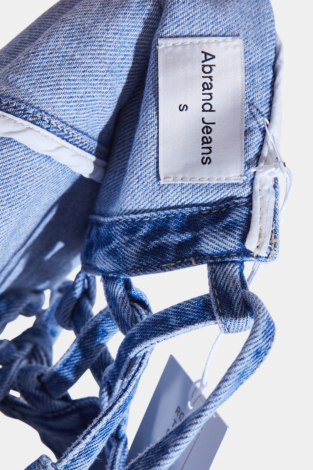 Abrand Jeans Blue Tie Back Denim Crop Top