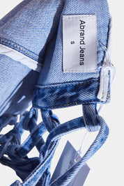 Abrand Jeans Blue Tie Back Denim Crop Top