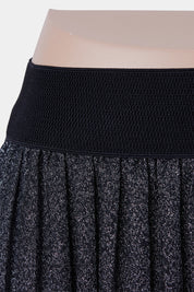 Ann Bennetti Black and Silver Midi Skirt