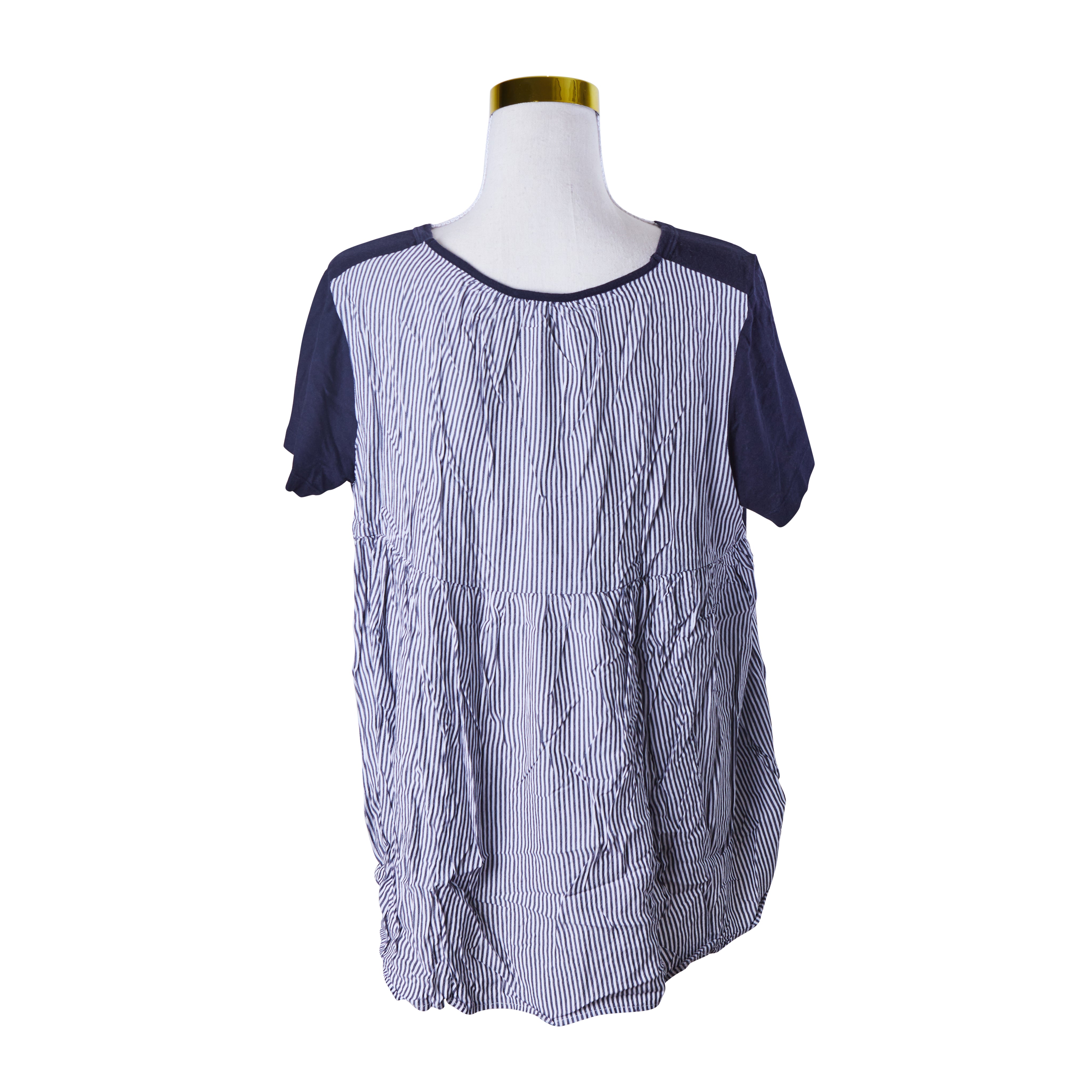 Seed Heritage Navy and White Stripe Back T Shirt