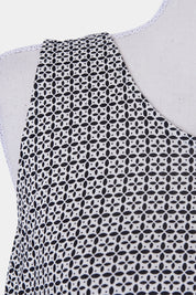 H&M Black and White Pattern Swing Dress