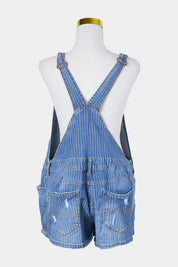 Arizona Jeans Blue Pinstripe Denim Overalls