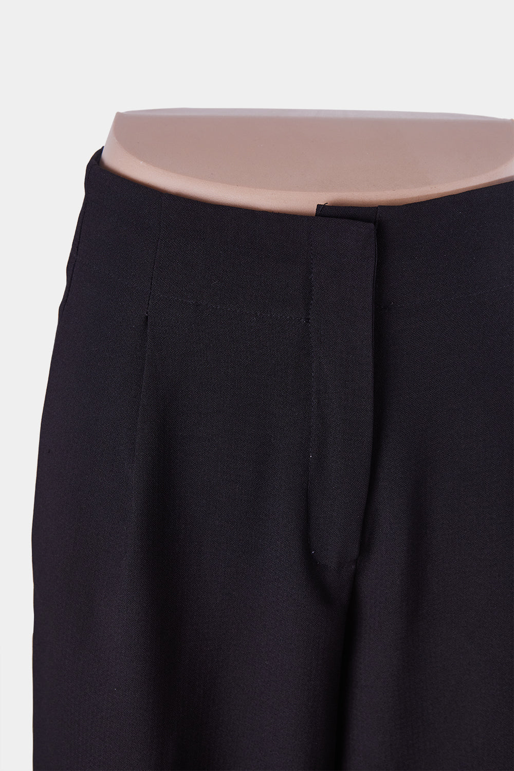 INDIKAH Black High Waisted Cropped Relaxed Trouser
