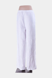 SUBTITLED White Drawstring Linen Pants