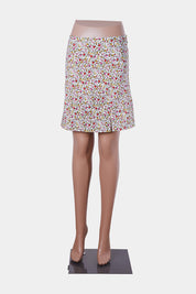 TOPSHOP White Floral Pull on Skirt