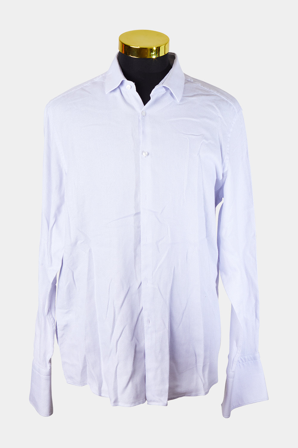 Hugo Boss White Textured Button Down Shirt